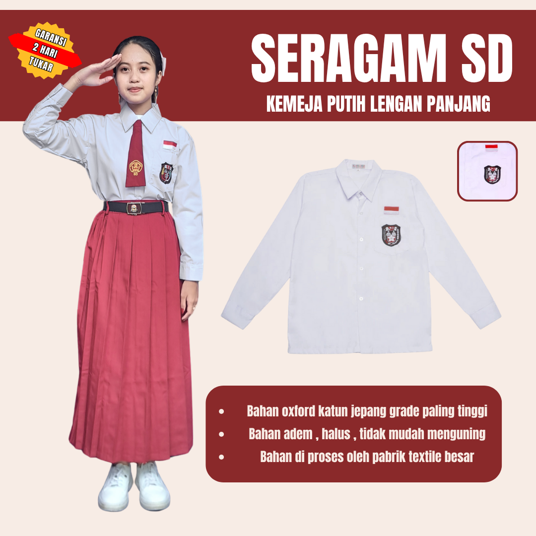 Baju SD Wanita Lengan Panjang