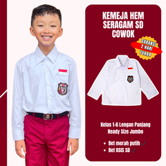 Baju Cowok SD Lengan Panjang