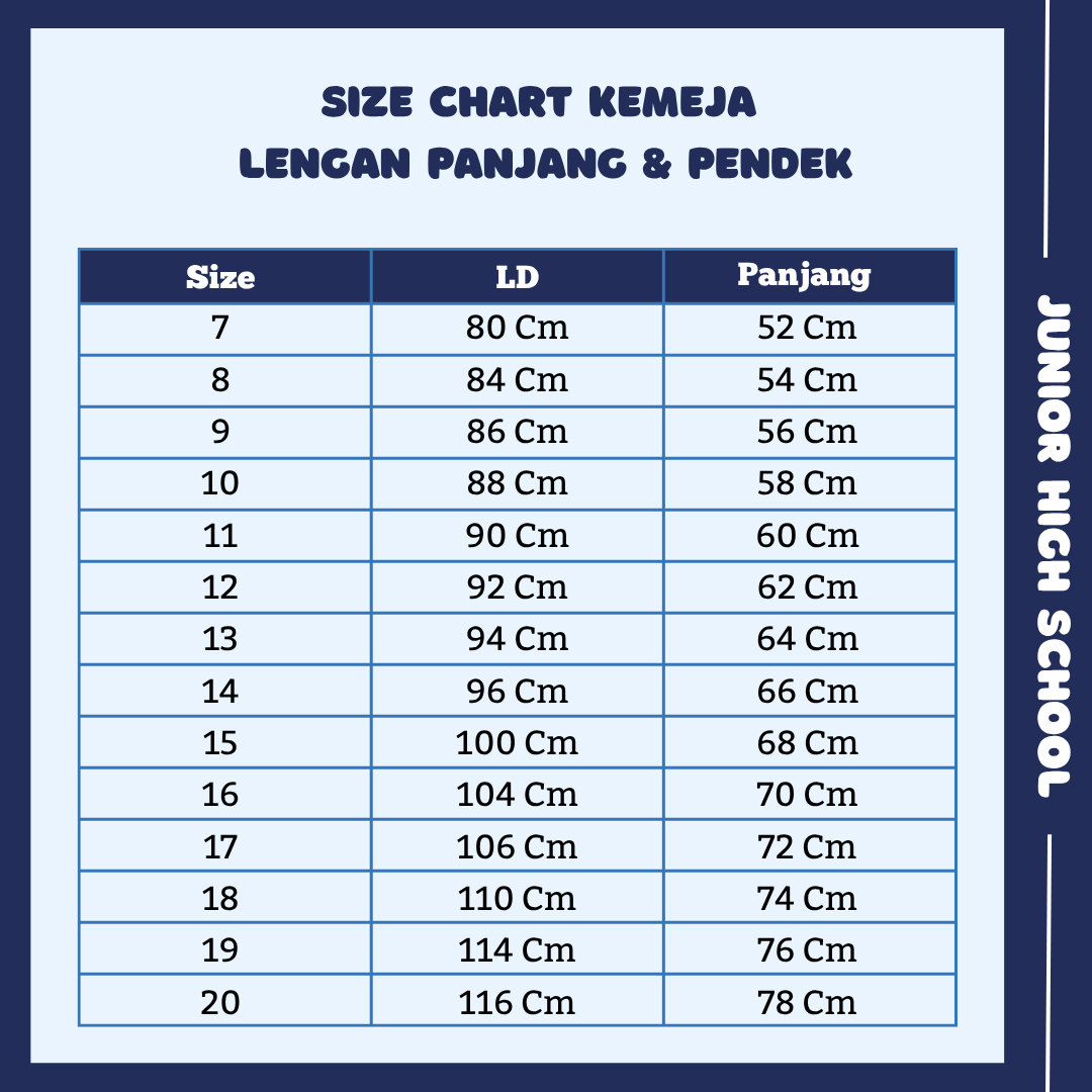Seragam SMA Wanita Lengan Panjang (Baju Lengan Pendek + Bawahan)