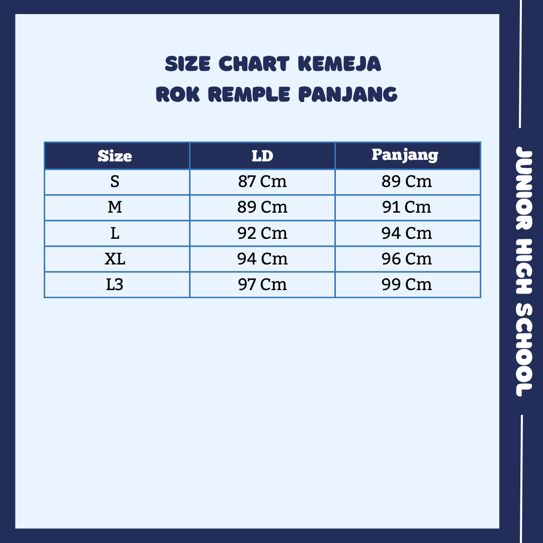 Seragam SMA Wanita Lengan Panjang (Baju Lengan Pendek + Bawahan)