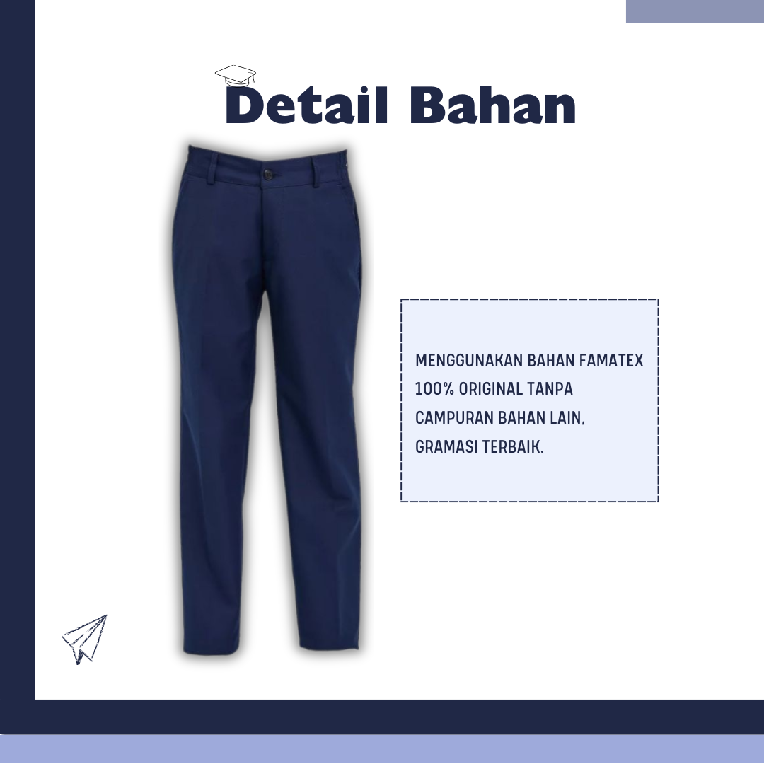 1 Set Seragam SMP Cowok Lengan Pendek (Hem Lengan Pendek, Celana, Ikat Pinggang, Kaos Kaki)