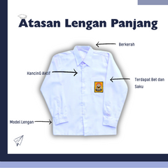 Seragam SMP Cowok Lengan Panjang (Atasan Lengan Panjang + Bawahan)