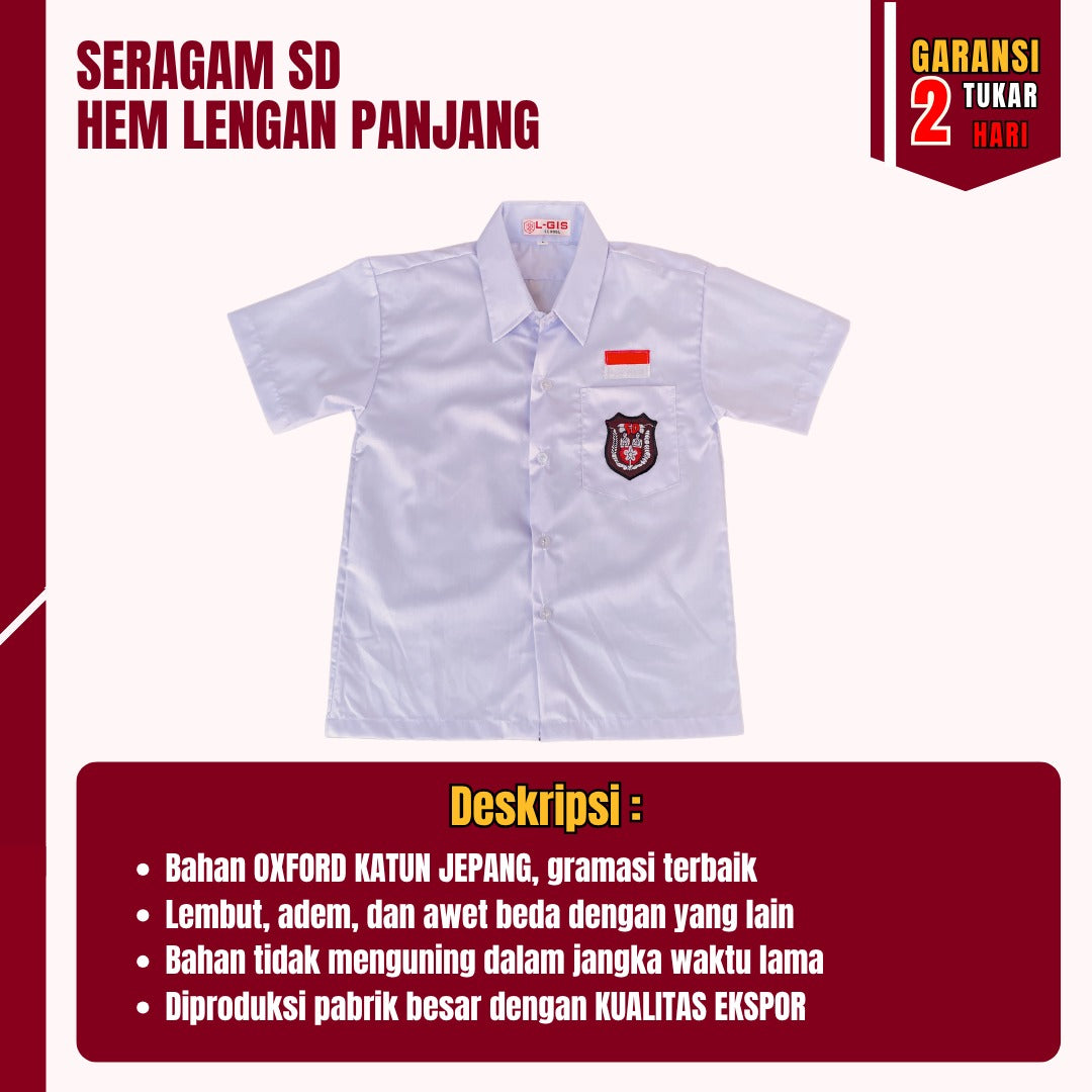 Baju Atasan Cowok SD Lengan Pendek