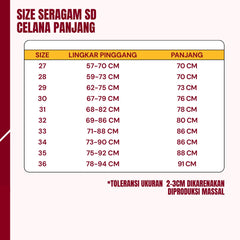 Seragam Sekolah SD Merah Putih Cowok Lengan Pendek (Baju Lengan Pendek + Celana)