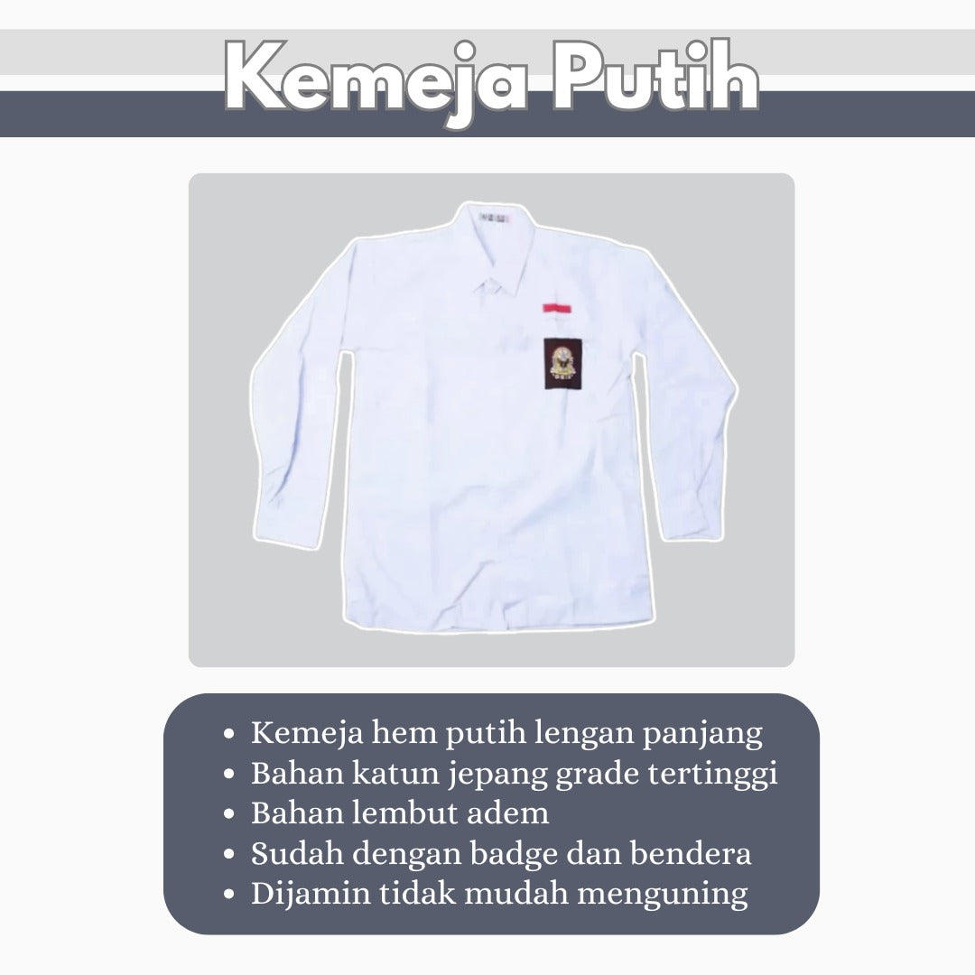 Baju Atasan SMA Cowok Lengan Panjang