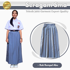Seragam SMA Wanita Lengan Pendek (Baju Lengan Pendek + Bawahan)