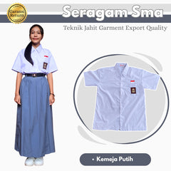 Seragam SMA Wanita Lengan Pendek (Baju Lengan Pendek + Bawahan)
