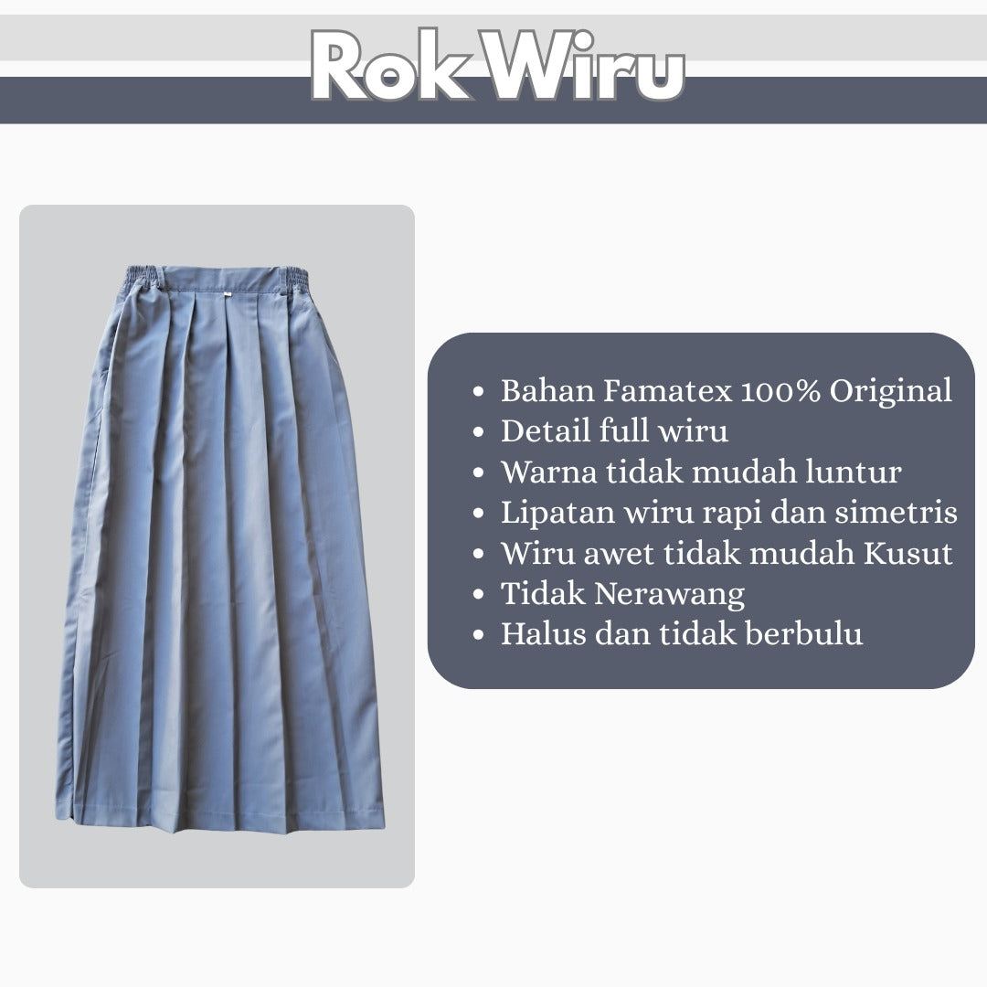 Seragam SMA Wanita Lengan Panjang (Baju Lengan Pendek + Bawahan)